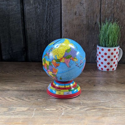Tirelire vintage globe terrestre 